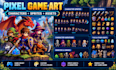 do pixel art game asset sprite and characters