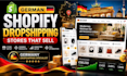 create a german shopify dropshipping shop with german suppliers