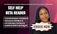 beta read your self help book and give honest feedback