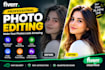do photoshop editing, retouching and photo manipulation