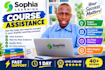 assist with 3 sophia courses in one day