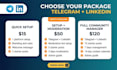 setup and manage telegram and linkedin community