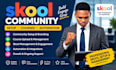 set up skool community, courses, and automation