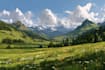 draw illustrate beautiful flat landscape illustration art