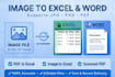 do pdf to excel conversation image to excel and pdf to word