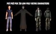 create stylized rigged and animated ps1 ps2 psx n64 low poly retro characters