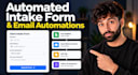 design client intake form and email automations for onboarding