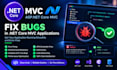 develop, fix, and customize asp net core web applications