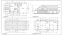 create barndominium plan, elevation, roof plan, foundation, mep, autocad drawing
