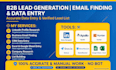 do b2b lead generation linkedin email finding and data entry