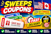 provide you customize handwrite sweeps coupons codes