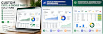 create custom excel and google sheets spreadsheets and dashboards