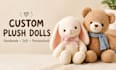 make handcrafted custom plush dolls stuffed toy, handmade plushie