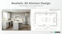 do 3d kitchen design with realistic renders and technical plans
