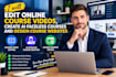 edit online course videos, create ai faceless courses and design course websites