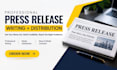 write and distribute a professional press release to news sites
