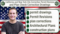 do ca and ny city correction permit revision and plan check correction drawings