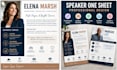 design a professional speaker one sheet