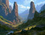 create fantasy landscape illustrations