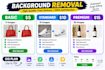 remove image background fast transparent white ecommerce