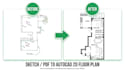 convert sketch to 2d autocad floor plan