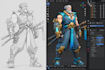 convert 2d to 3d game character printable stl model unity game assets in blender