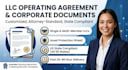 write a state compliant llc operating agreement and corporate documents