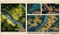 create a custom top down dnd, geographic battlemap, environment battlemap