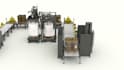 create 3d industrial animation machinery manufacture and packaging machine video