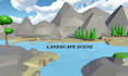 create stykiized lowpoly 3d environment, landscape, asset for game and animation