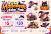create custom digital and printable kawaii sticker packs