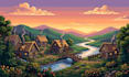 Draw custom 8bit 2d pixel art background illustration game environment ...