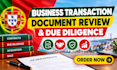 review business transactions and due diligence documents