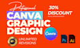 create anything like canva video, canva template as canva expert