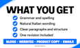 humanize and proofread ai generated content in italian