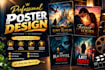 design eye catching graphic and custom posters design
