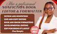 developmental edit and line editing nonfiction manuscript memoir formatting