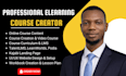 create online course content, elearning video, video course and course creation
