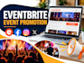 eventbrite setup and optimization, facebook event shows, concert event promotion