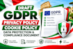 draft gdpr privacy policy cookie policy data protection and compliance document