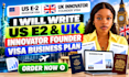 write US and UK innovator founder visa application business plan