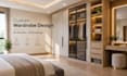create a luxury wardrobe design with 3d visuals and detailed 2d drawings