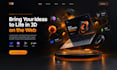 create an interactive 3d hero section for webflow with spline, threejs and gsap