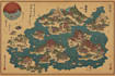draw a detailed hand drawn fantasy map