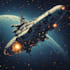 design futuristic spaceship concept art