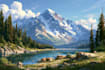 professional vector landscape illustration