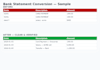 convert bank statement PDF to excel or CSV, categorised and verified