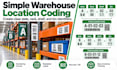 design warehouse shelf and bin location labels for inventory