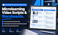 write microlearning video scripts and corporate training course content design
