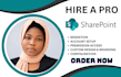set up microsoft 365, migrate emails, configure sharepoint and resolve issues